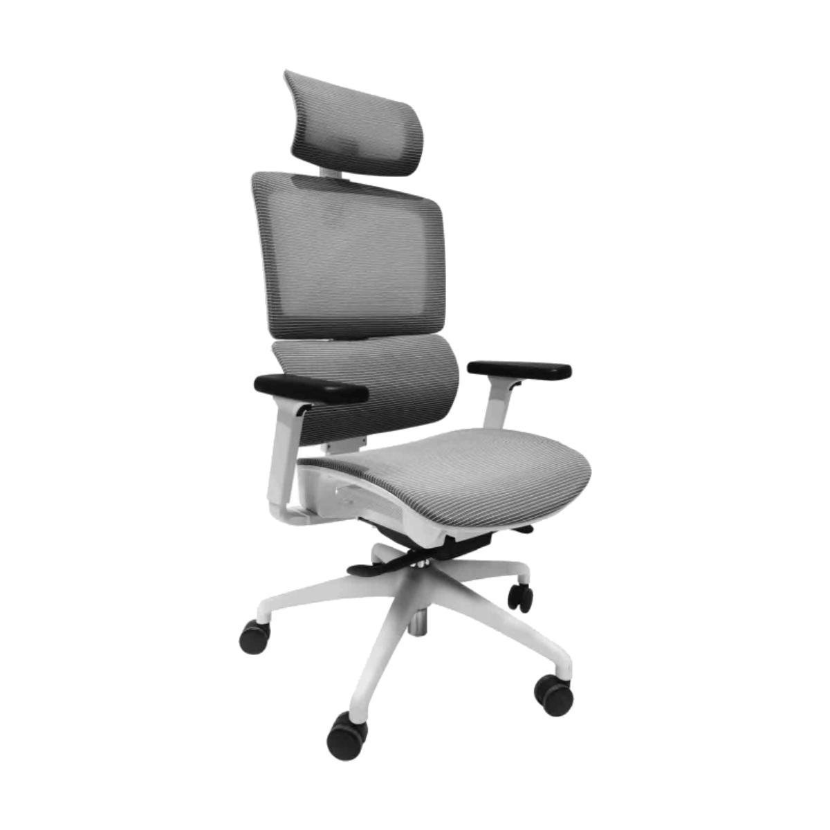 Kursi Kantor Uno AUSTIN HR WHITE Grey Fabric